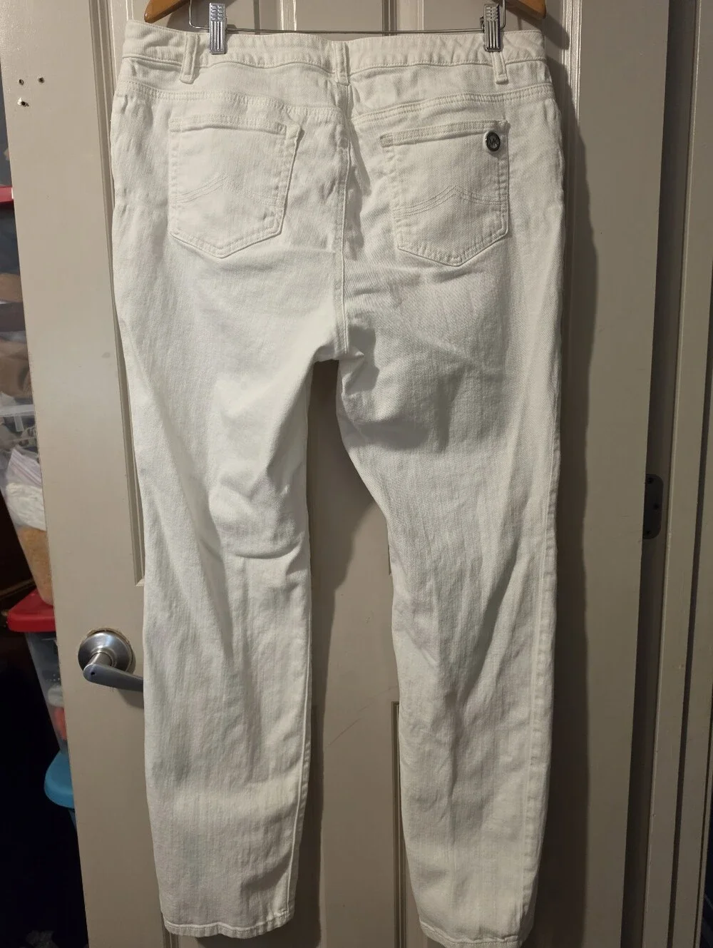 Michael Kors White Straight-Leg Jeans 16W